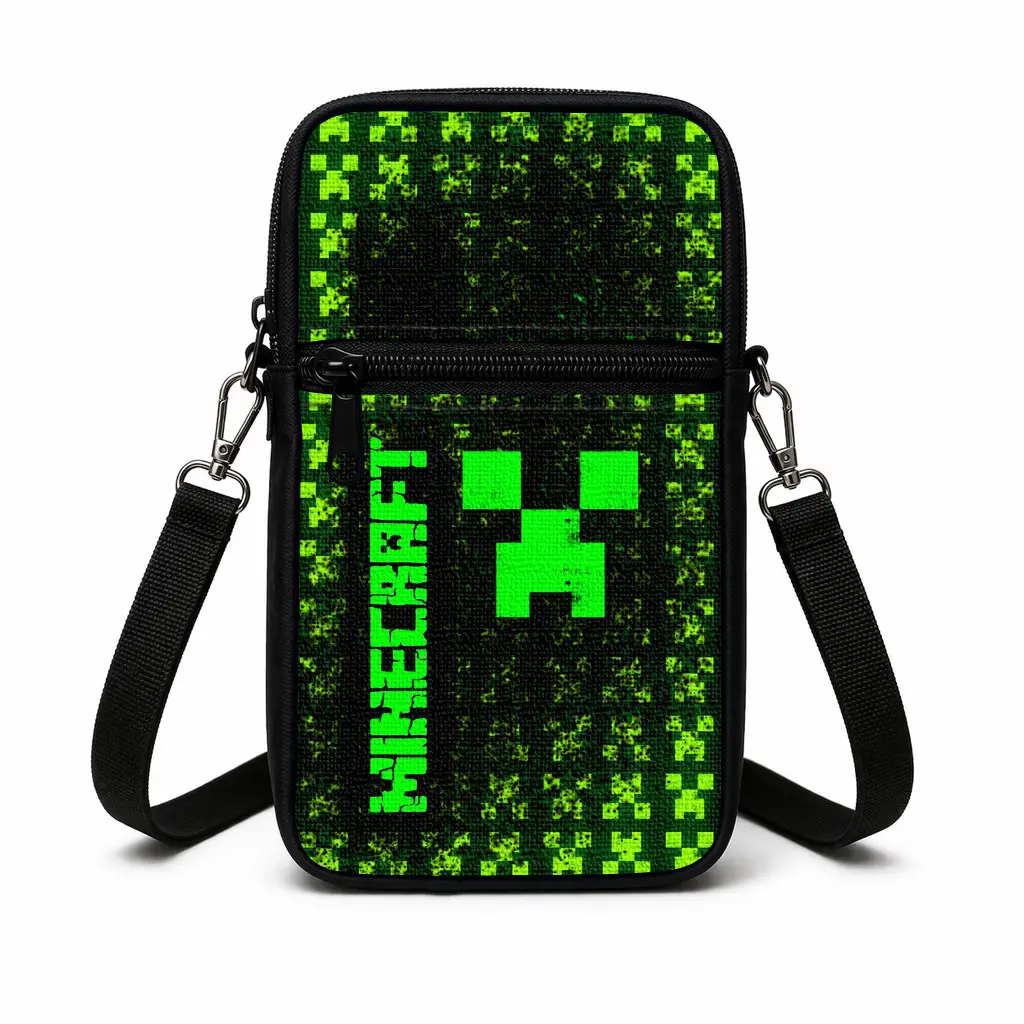 Сумка-чохол для телефону Minecraft,дитяча сумка через плече, водонепроникна міні-сумка (4740)