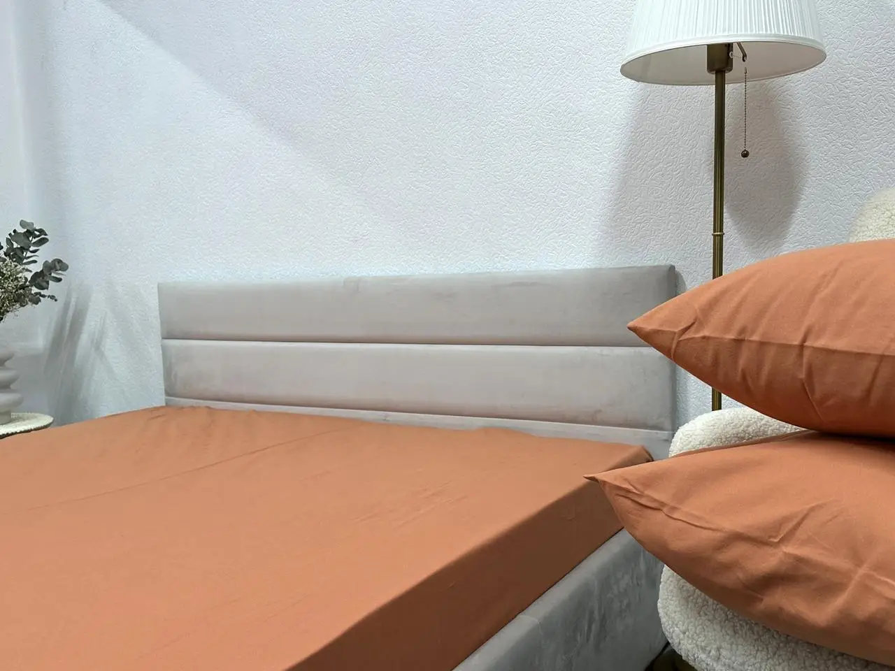Простирадло на резинці Ecotton 180х200 см помаранчевий Orange 24589