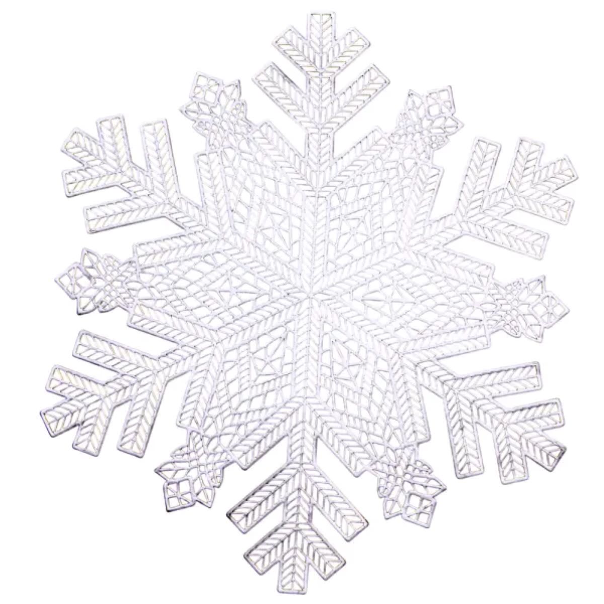Килимок для сервірування столу Snowflake 38 см срібло HP-36327-21