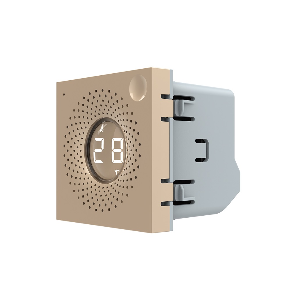 Розумний датчик температури та вологості ZigBee (термометр-гігрометр) LIVOLO, золотий, модуль без рамки (VL-FCEZ-2AP)