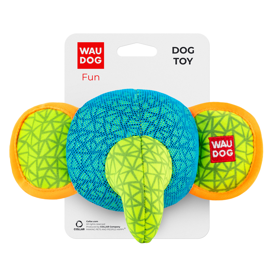Іграшка для собак WAUDOG Fun, "Слон", Ш 20 см, Д 14 см блакитний