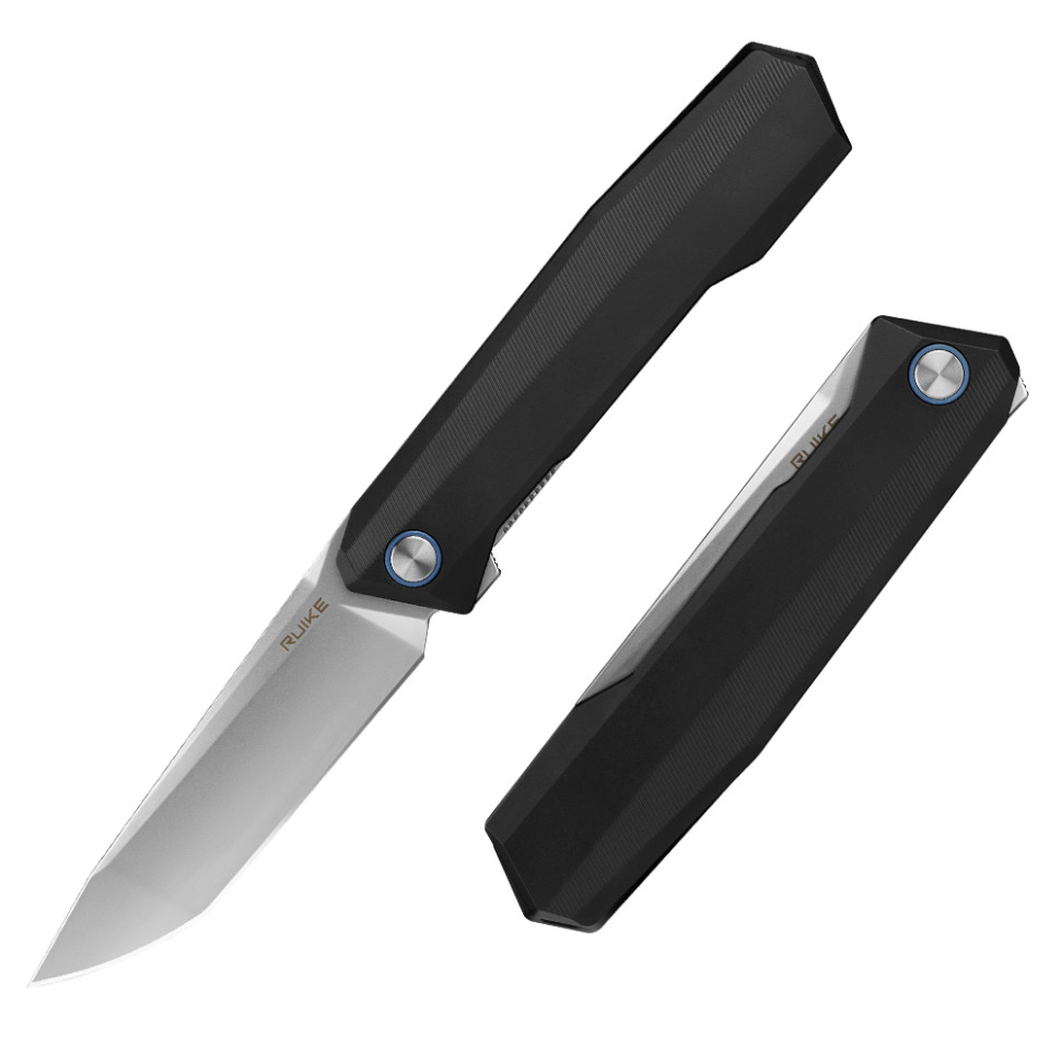 Ніж складаний туристичний Ruike P166-AB, (9.2 см) 14C28N / Aluminum чорний