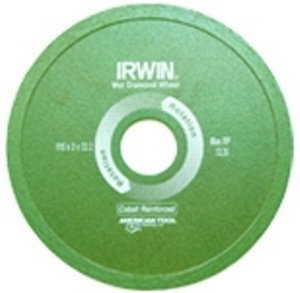 Диск алмазний Ø230x25,4 мм/22,2 мм суцільний по кераміці, Irwin 10505939