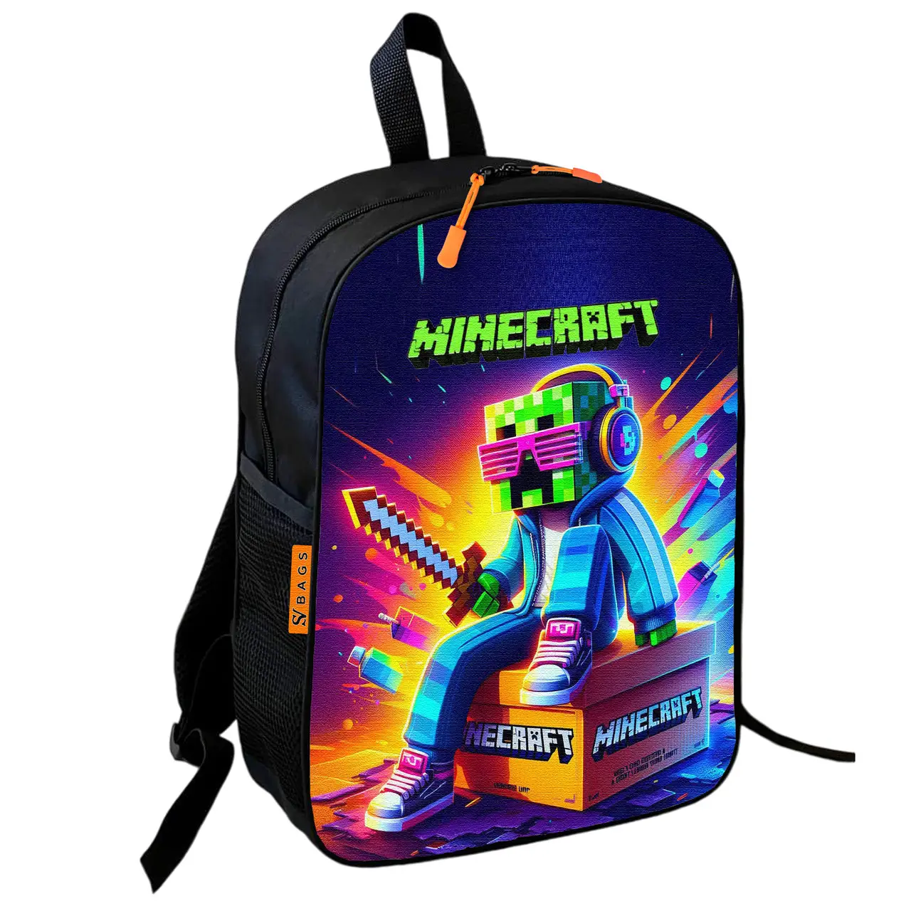 Рюкзак дитячий шкільний Minecraft - Кріпер із мечем, 36×27 см, для хлопчиків (01745)