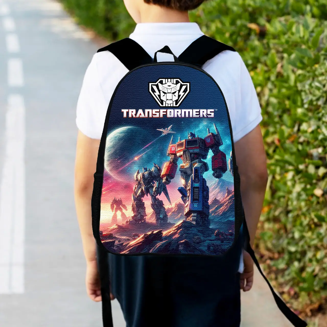 Рюкзак дитячий Трансформери «Transformers» 34х27см, міський ранець для хлопчика з принтом (00568)