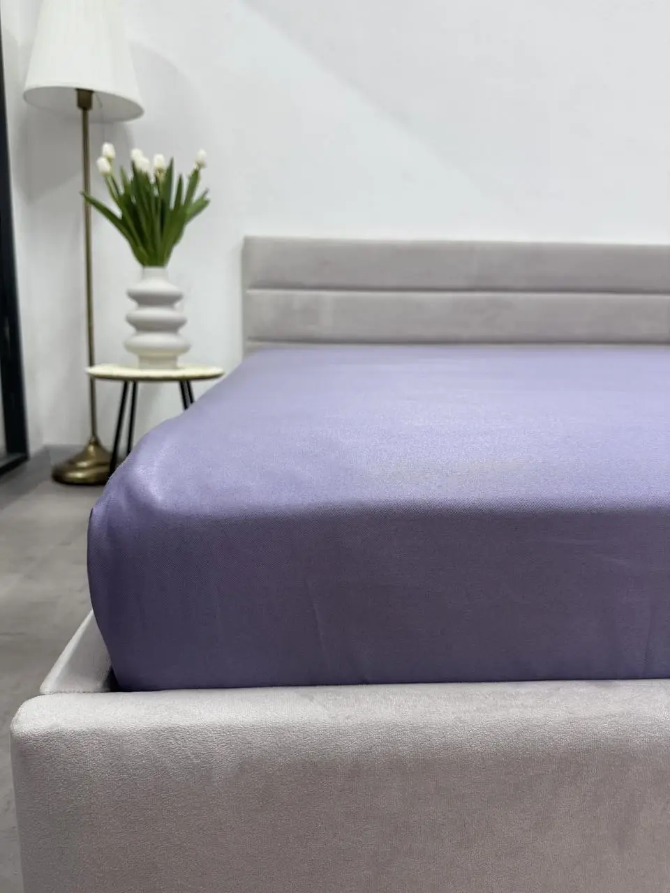 Простирадло на резинці Ecotton 140х200 см фіолетовий Nid Purple 24579