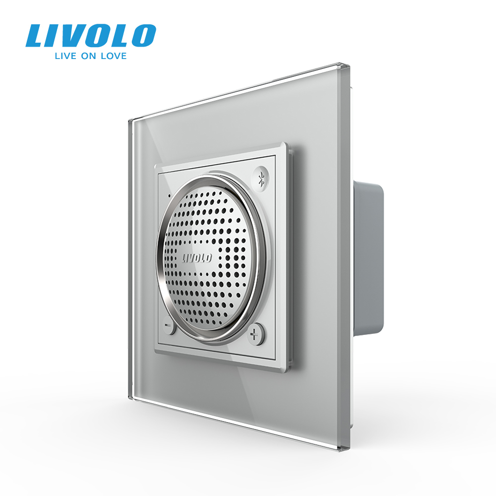Bluetooth колонка LIVOLO сіра 2.5D скло