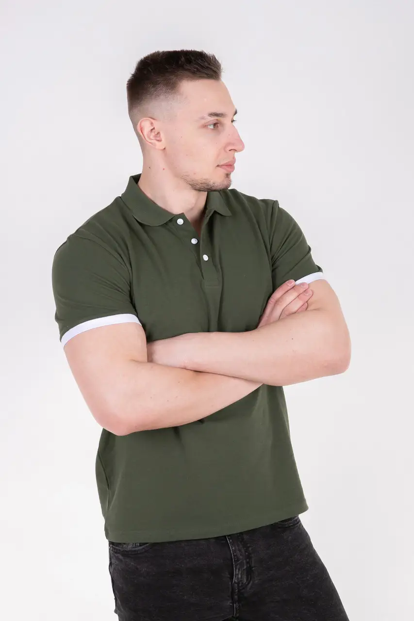 Хакі футболка поло чоловіча STANDART
