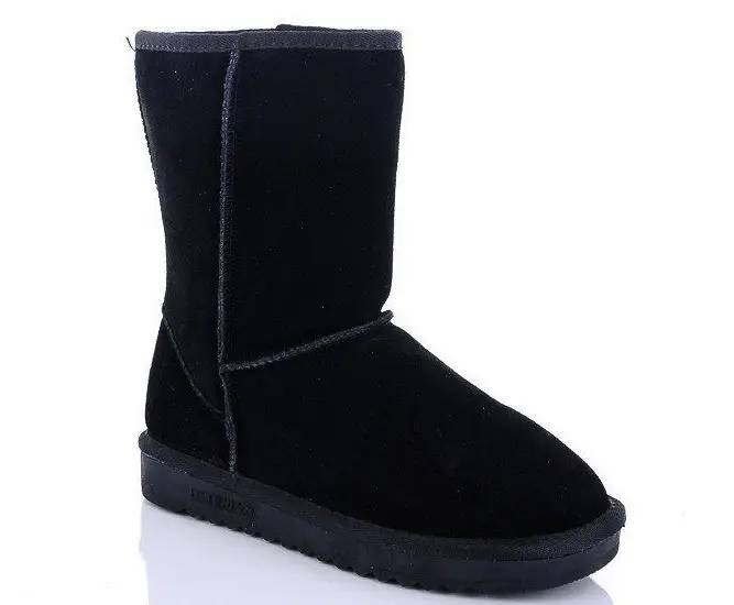 Угги жіночі Purlina 5825-1 чорні (зима, замша натуральна) (4942) 36-41 36