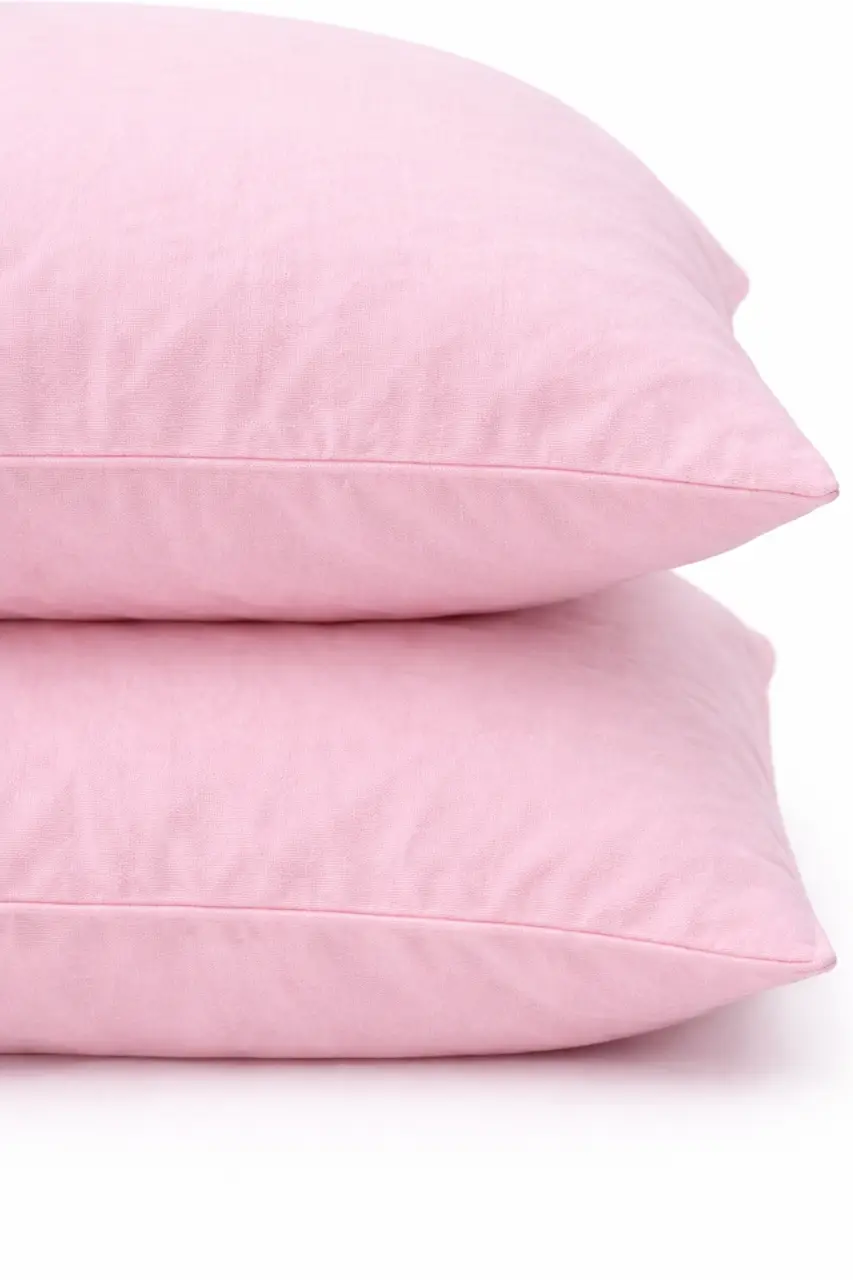 Наволочка Ecotton 70х70 см фланель із бавовни Pink Рожевий