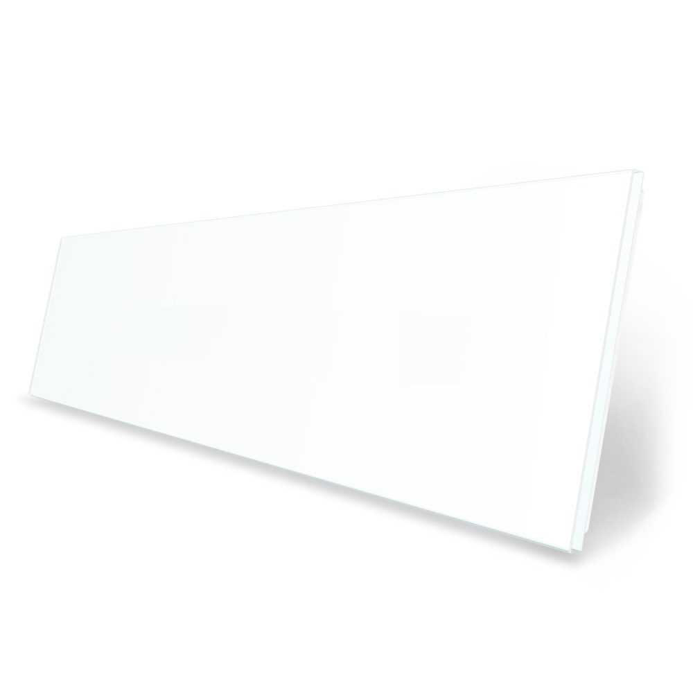 Рамка 5-постова порожня Х сенсорів (Х-Х-Х-Х-Х) LIVOLO, загартоване скло, біла, 365×80 мм (VL-P700/00/00/00/00-10W)