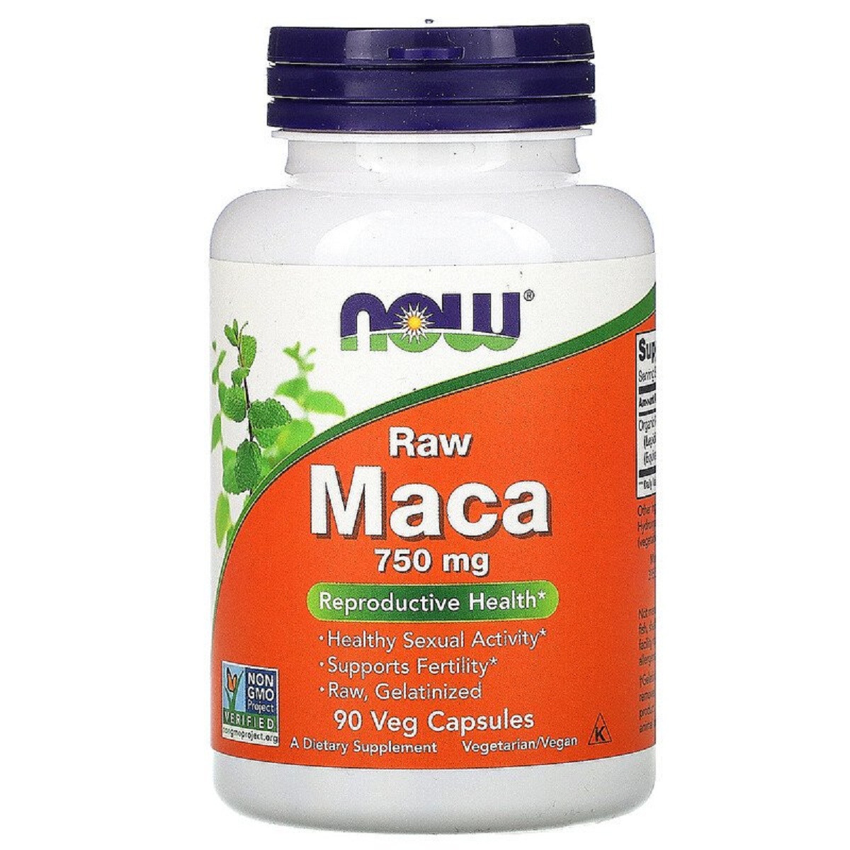 Перуанська Мака 750мг, Now Foods, 90 вегетаріанських капсул
