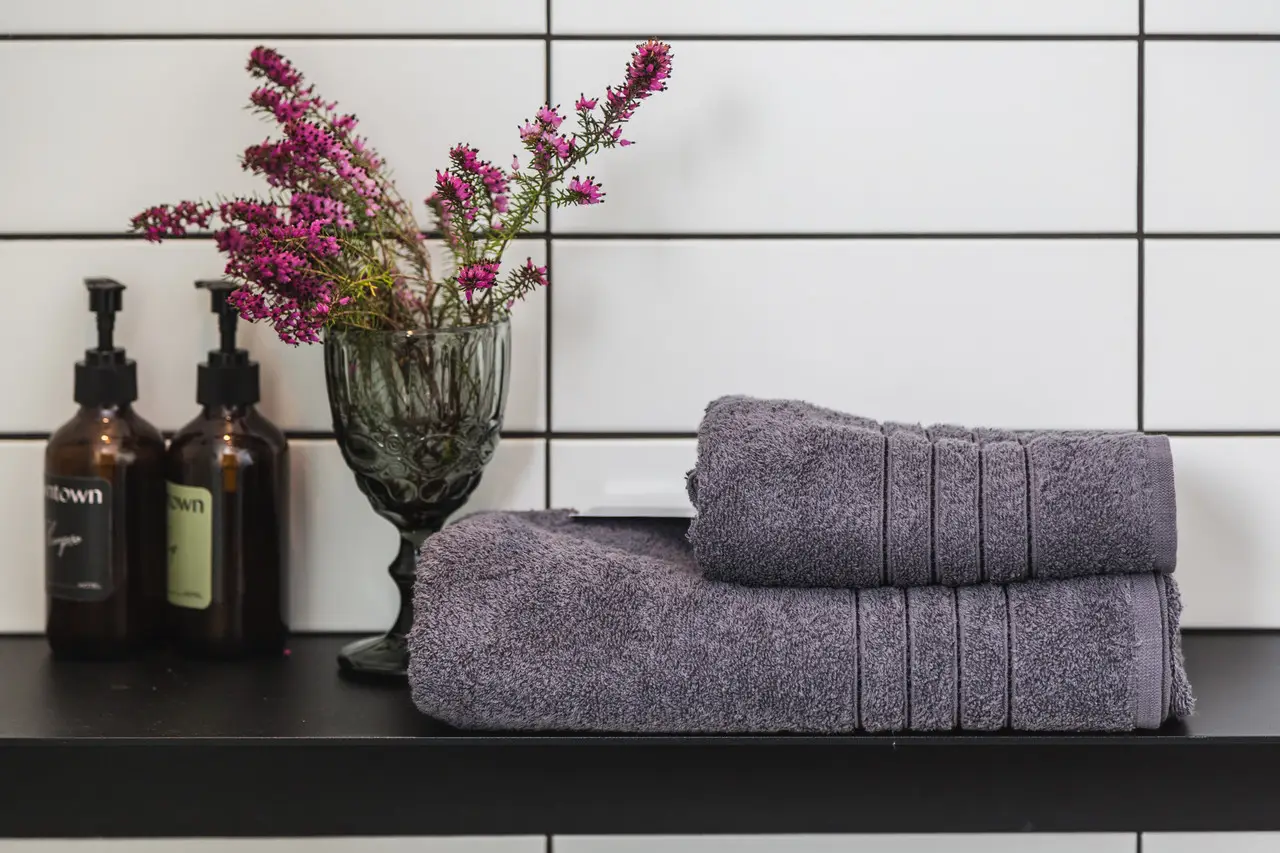 Рушник Ecotton 70х140 см махровий банний високої щільності 420 г/м² сірий Antracite