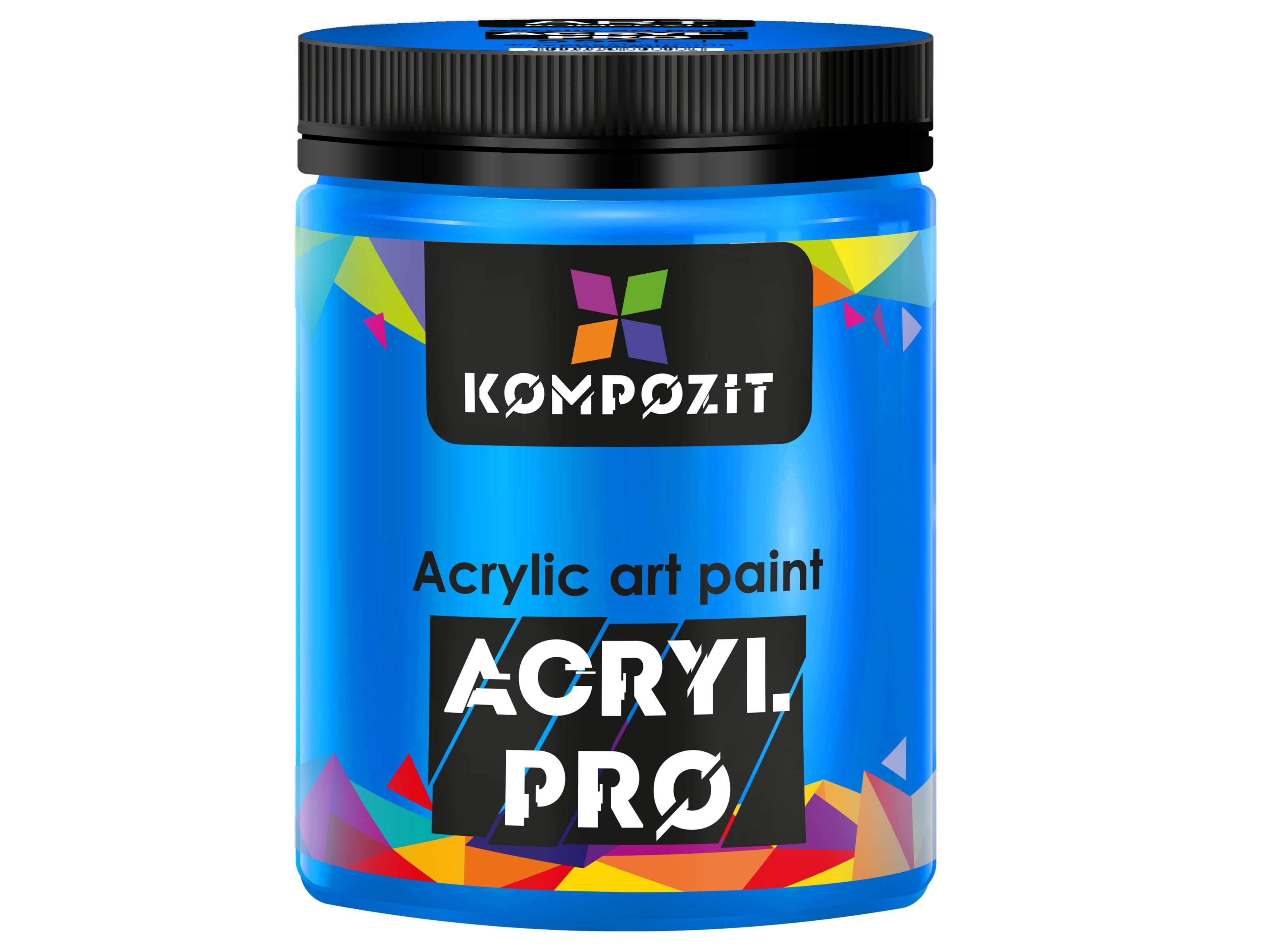 Фарба художня Серія "Флуоресцентна" Acryl PRO ART Kompozit 430 мл, 556 флуоресцентний блакитний