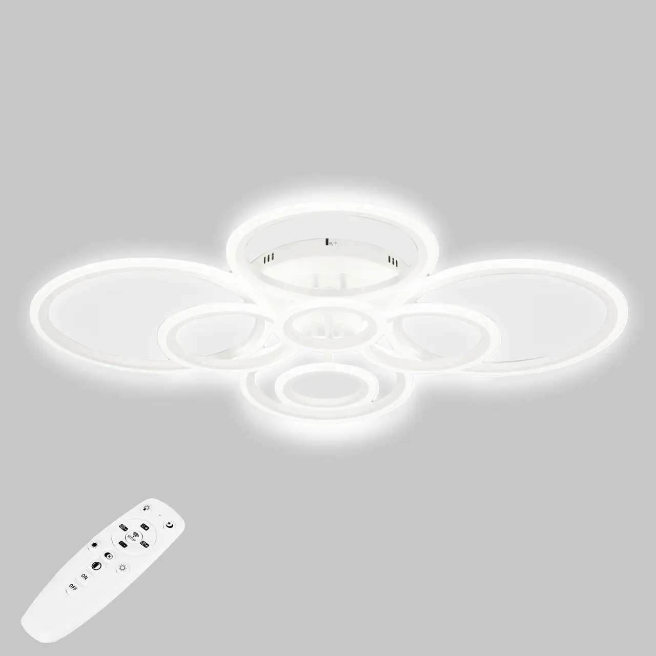 Стельова LED люстра, світлодіодний світильник Sunlight білий 6326/2+2+2+2