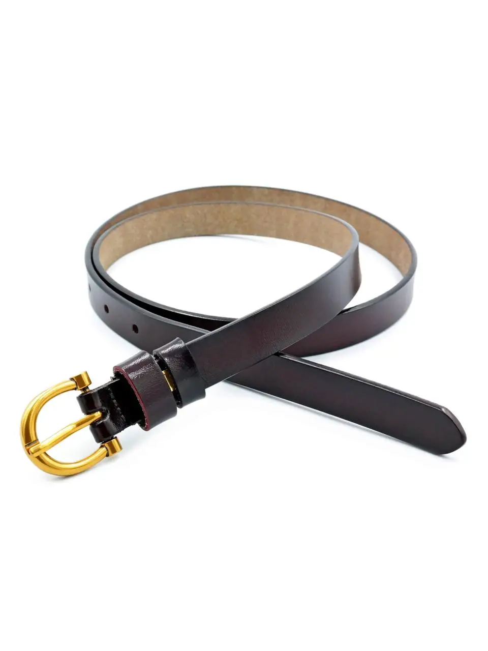 Жіночий шкіряний ремінь 1,8 х 110 см Weatro Темно-коричневий zhin-kit-18k-0069