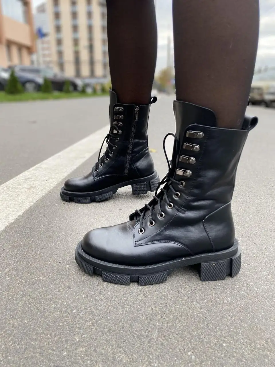 Черевики жіночі Sothby 's M-1730  чорні (весна-осінь, шкіра натуральна) (4213) лише 36р. 36