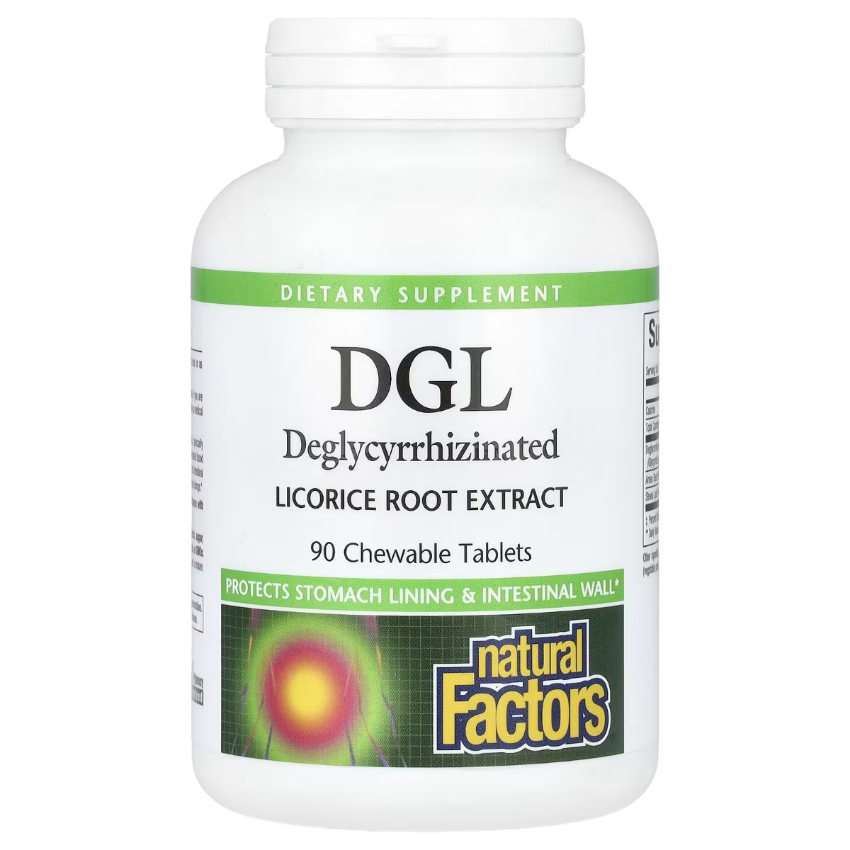 Солодка (Лакриця), дегліцирризиновий екстракт кореня, DGL, Deglycyrrhizinated Licorice Root Extract, Natural Factors, 90 жувальних таблеток