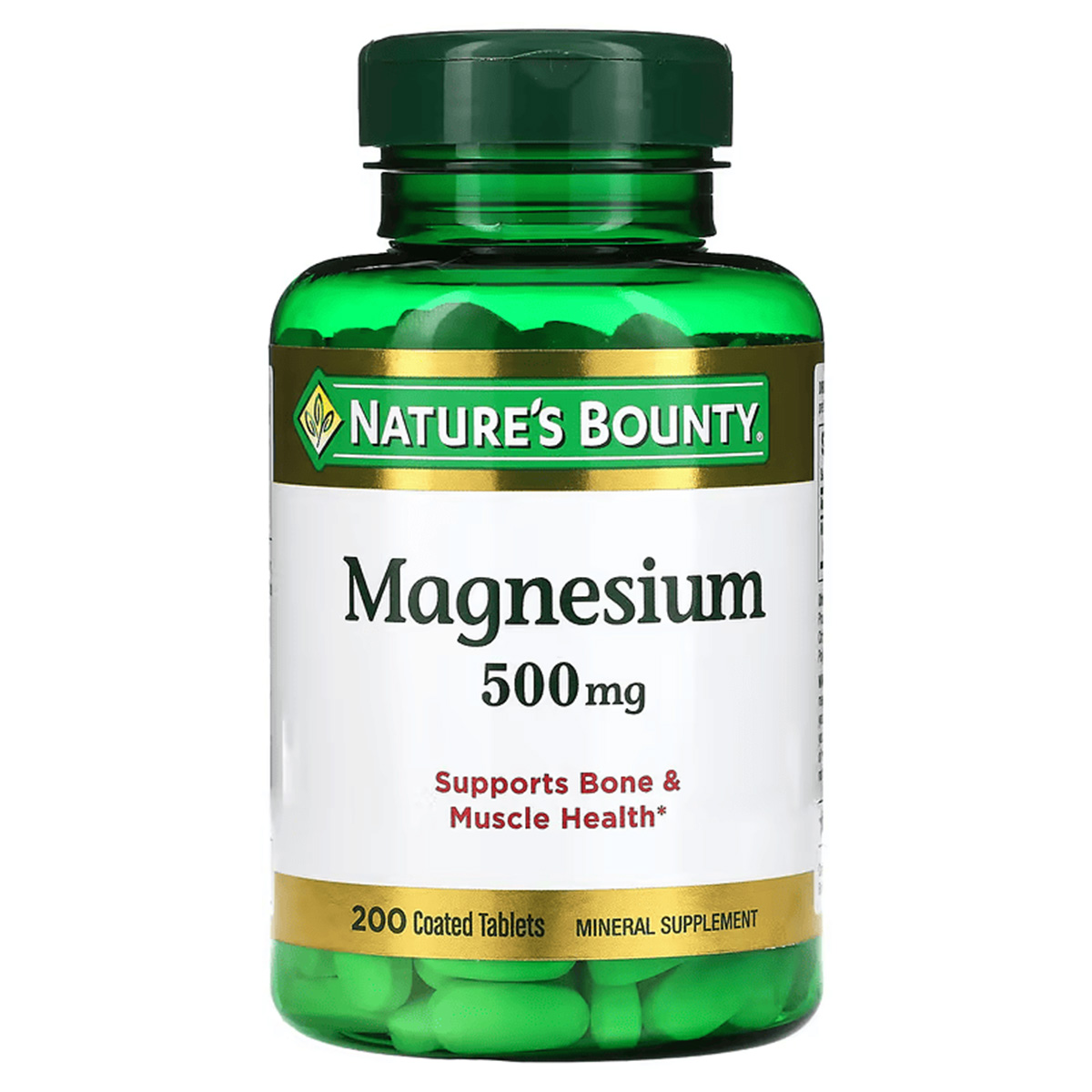 Магній, 500 мг, Magnesium, Nature's Bounty, 200 таблеток