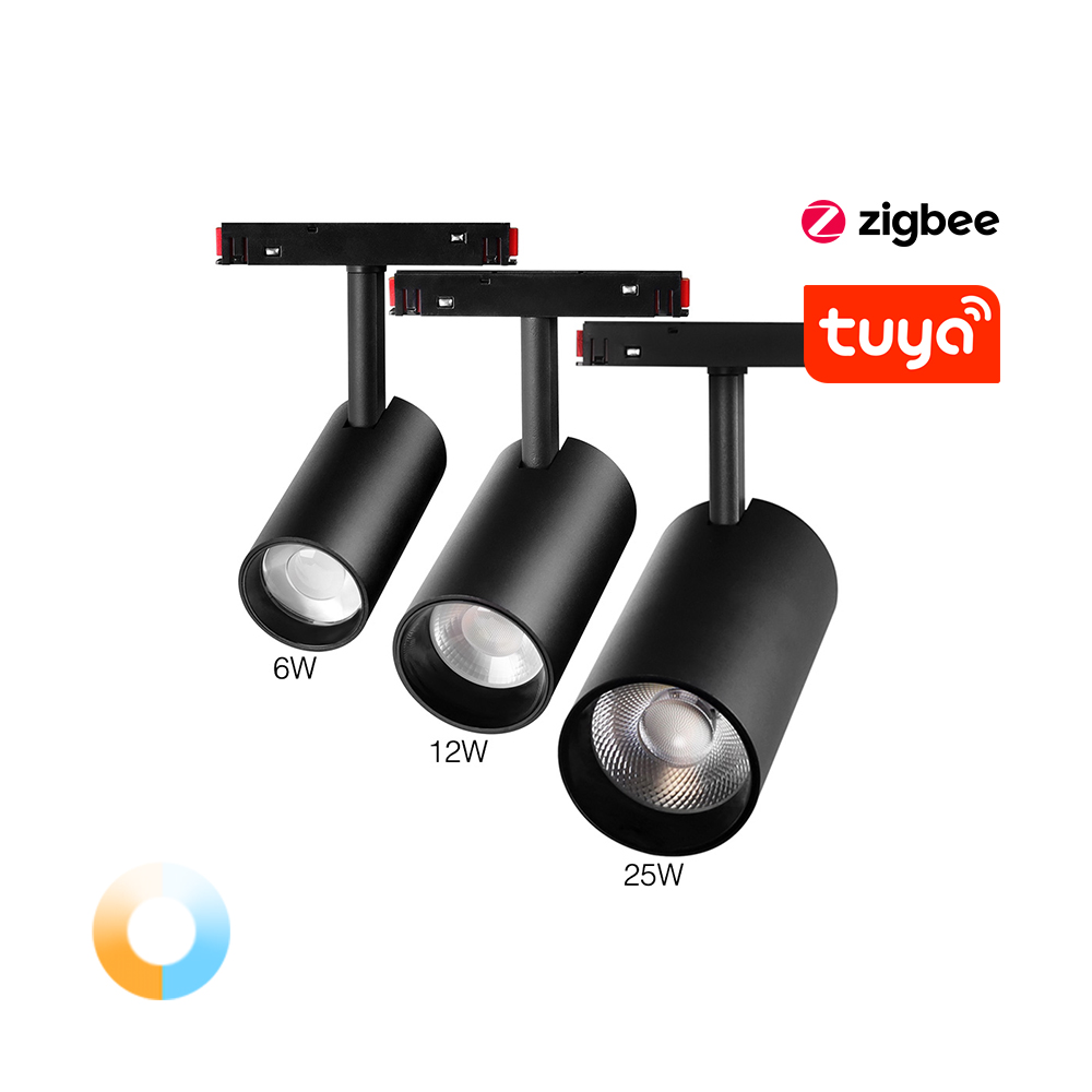 Магнітний трековий світильник спотлайт TUNABLE WHITE (CCT) 12Вт Mi-light Zigbee 3.0 + RF2.4G