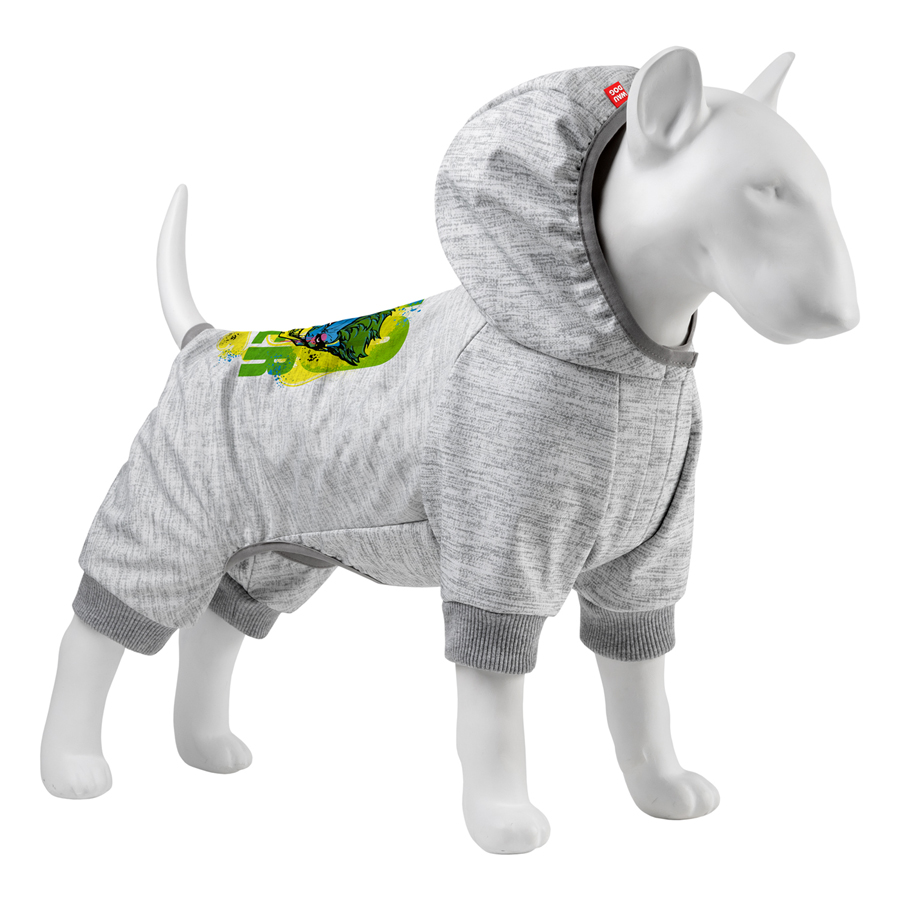 Комбінезон для собак WAUDOG Clothes малюнок "Джокер", софтшелл, L50, B 65-72 см, С 42-48 см