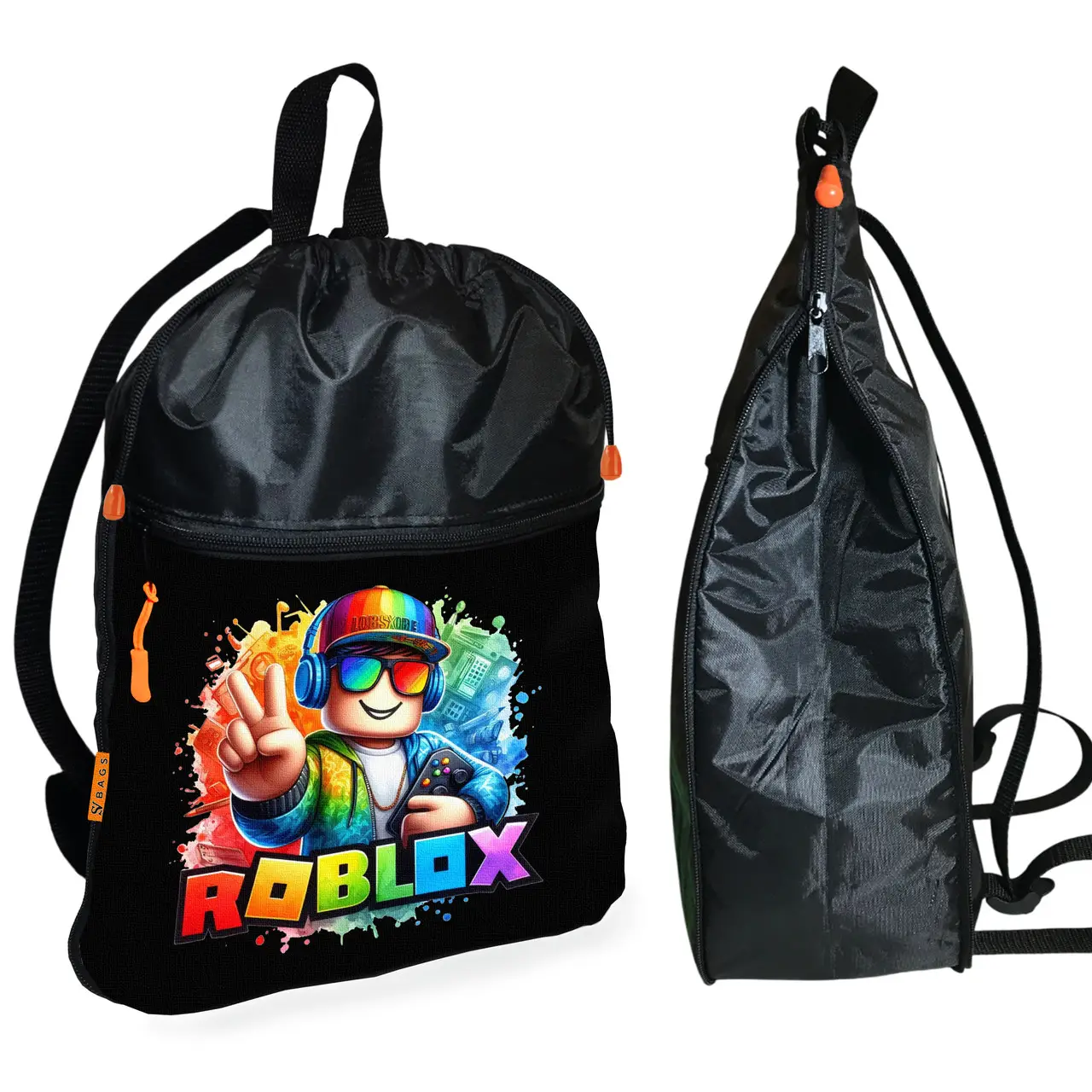 Рюкзак-мішок для взуття, спортивної форми Роблокс «Roblox» дитяча сумка для змінки з розширювачем (1667)