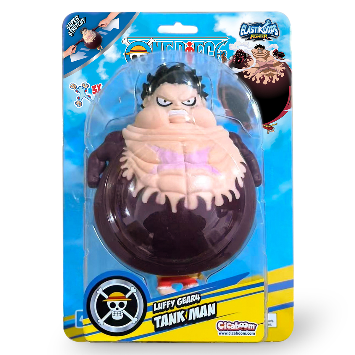Стретч-іграшка ELASTIKORPS серії "One piece" – ЛУФФІ 4 ГІР. ЛЮДИНА-ТАНК
