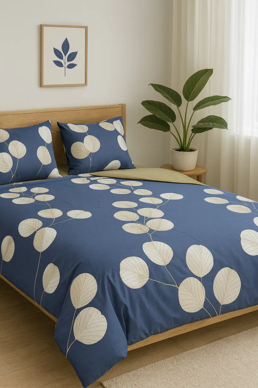Комплект постільної білизни Ecotton двоспальний Сімейний 150х215 см синій (21210АВ)