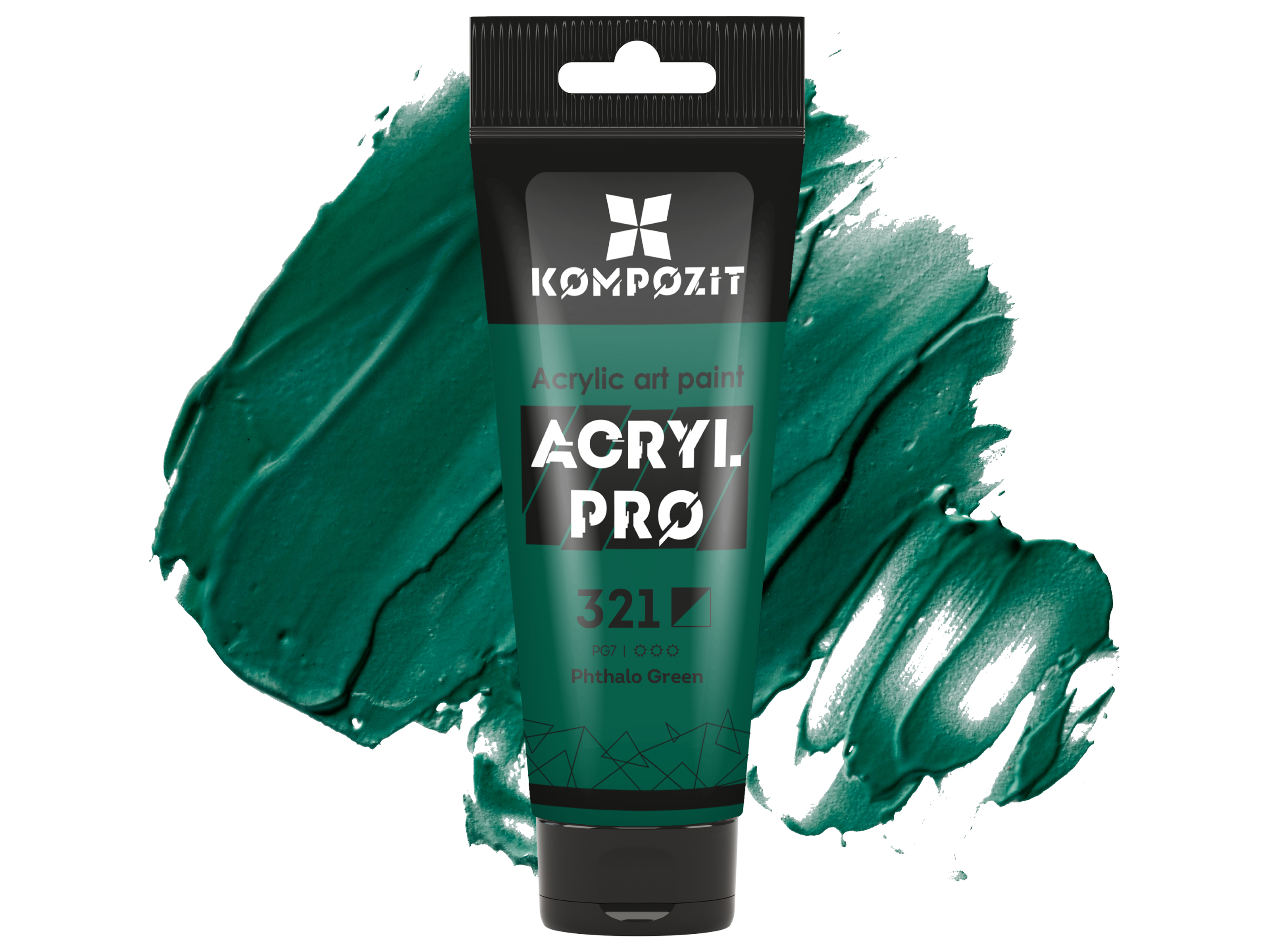 Фарба художня Acryl PRO ART Kompozit 75 мл, 321 зелений ФЦ