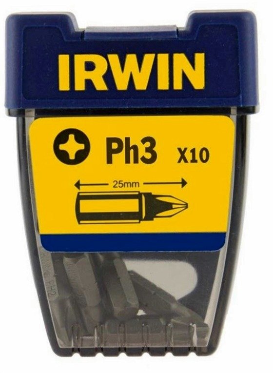 Біта PH3 25 мм 10 шт, Irwin 10504332