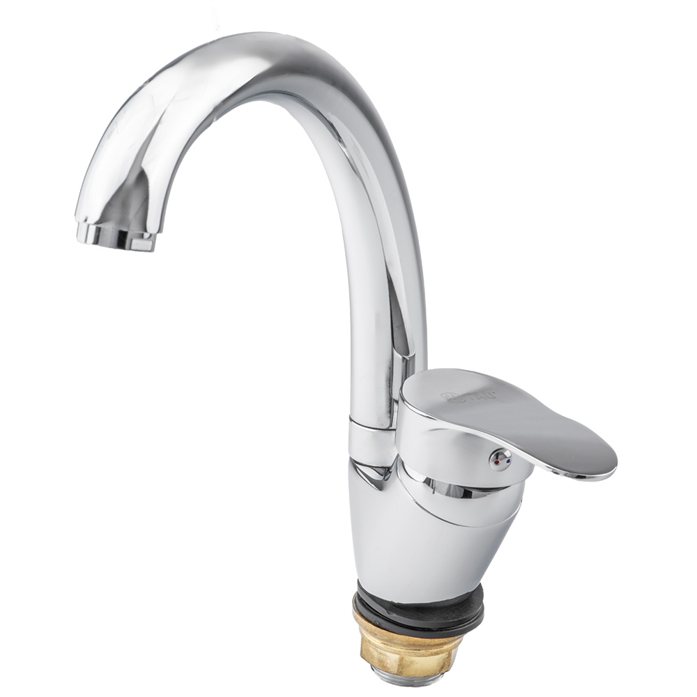 Смеситель s07 Ø40 для кухни гусак ухо на гайке TAU SE-4B145C (9807150)
