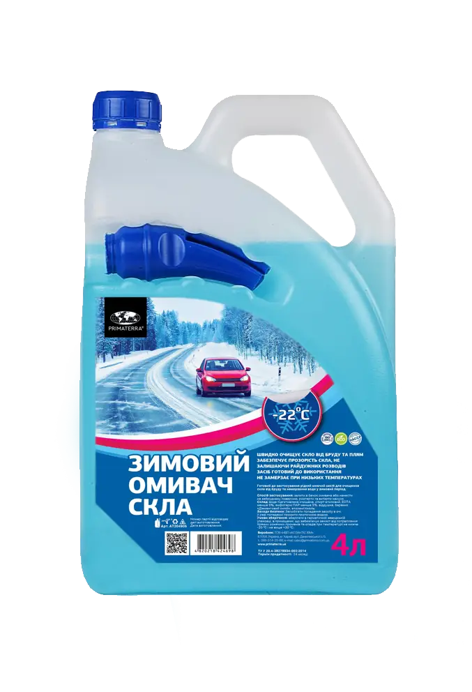 Омивач скла зимовий, -22, 4л з лійкою