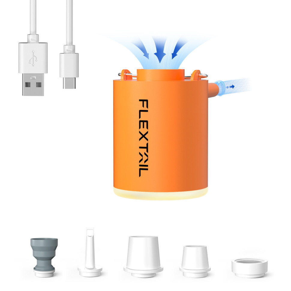 Насос-ліхтар кемпінговий Flextail Tiny Pump Х, помаранчевий
