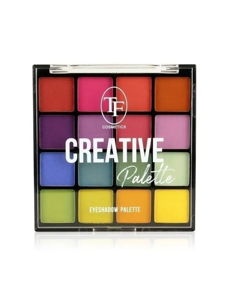 Палетка теней для макияжа TF COSMETICS CREATIVE PALETTE тон 01 Цветная 16 цветов