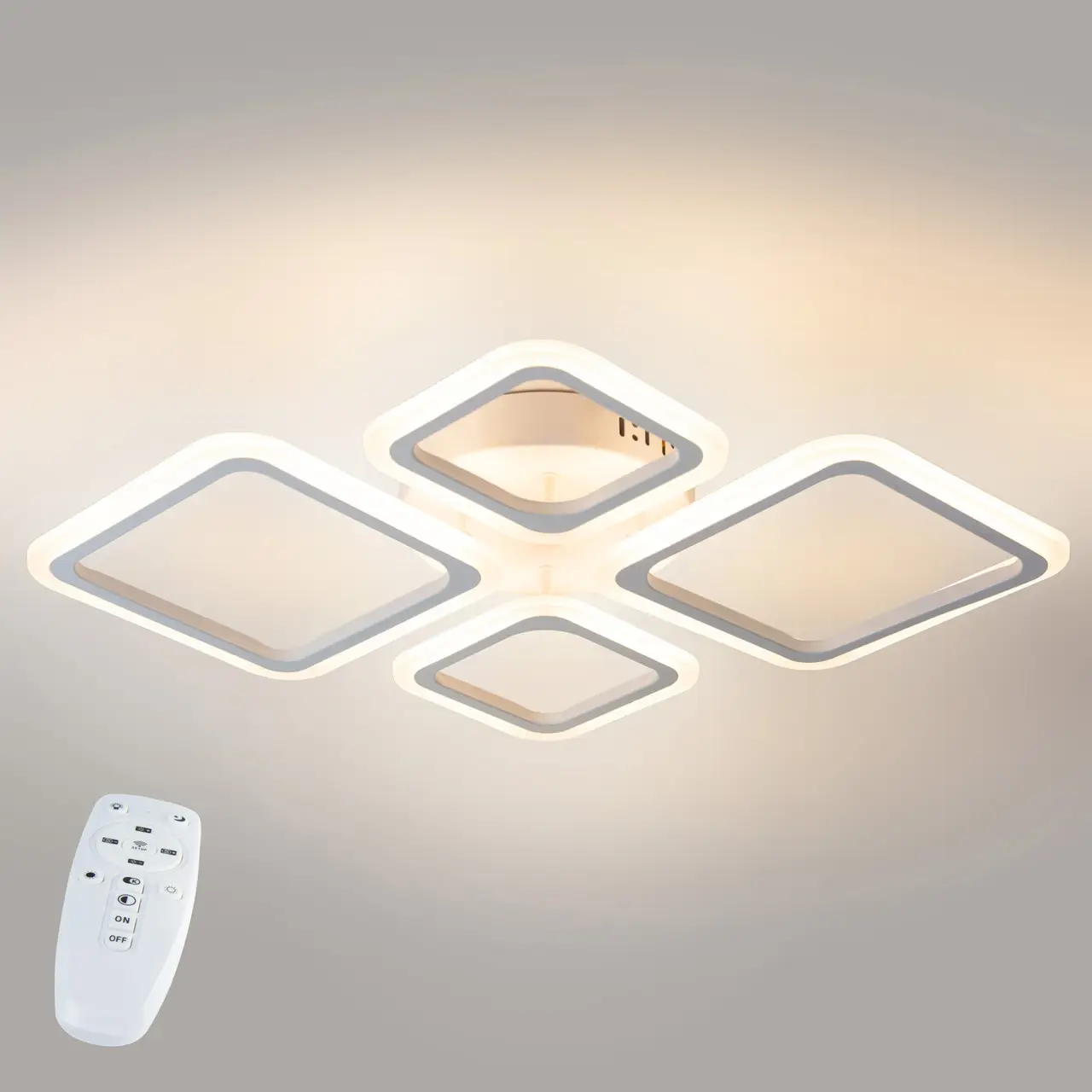 Стельова LED люстра, світлодіодний світильник Sunlight білий 6325/2+2S