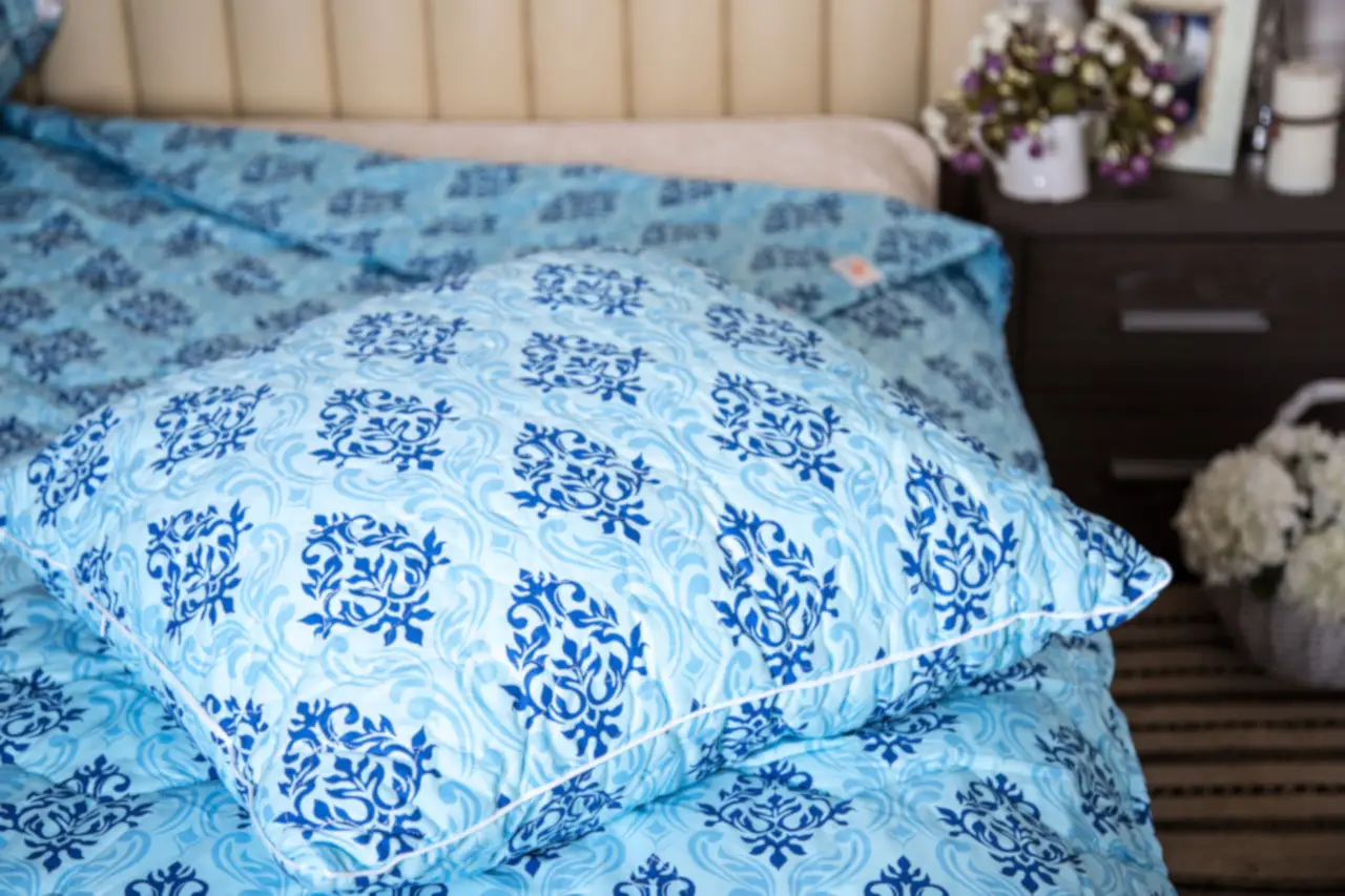 Комплект постільної білизни Ecotton двоспальний Сімейний 150х215 см блакитний Вензель
