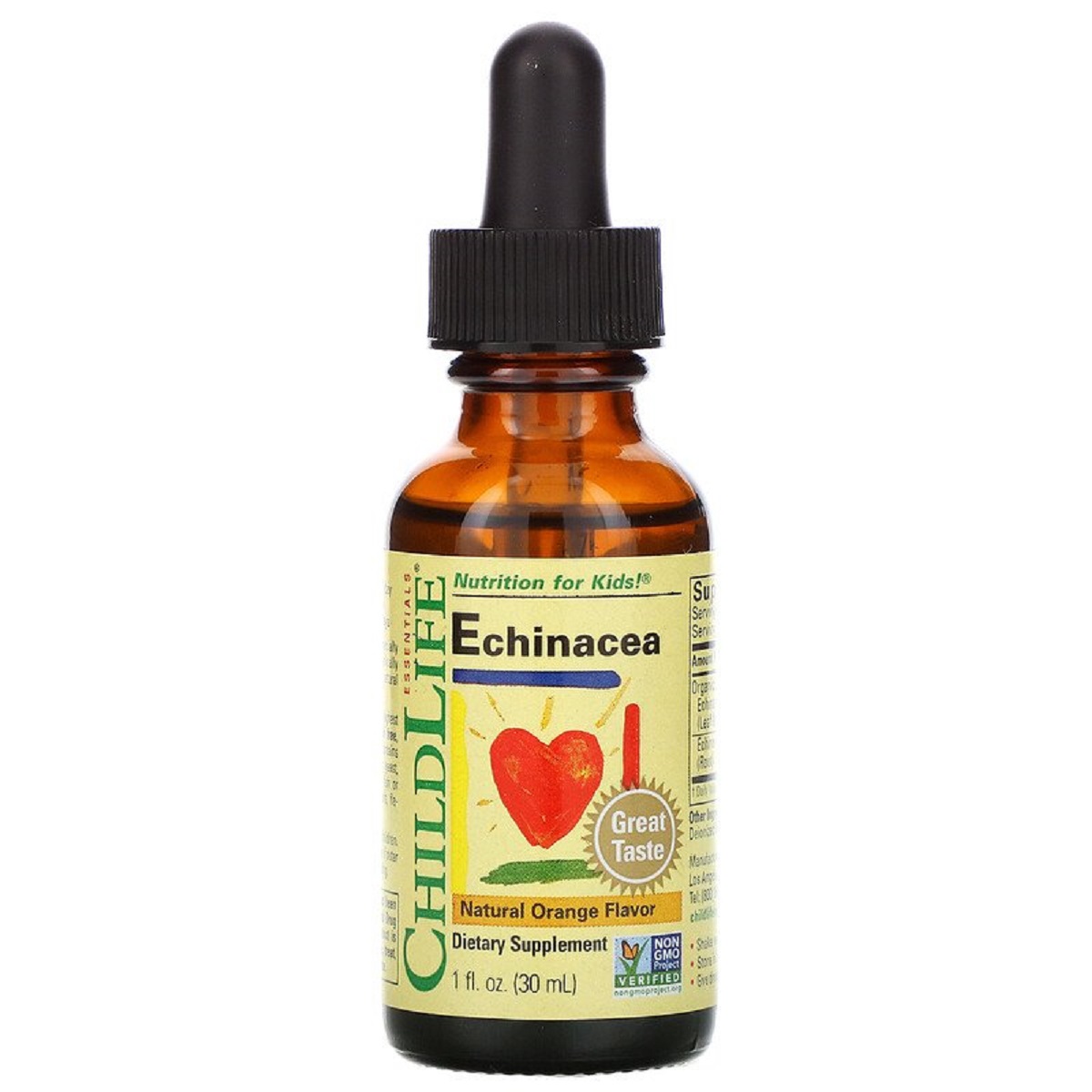 Рідка Ехінацея для Дітей з Апельсиновим Смаком, Echinacea, ChildLife, 30 мл