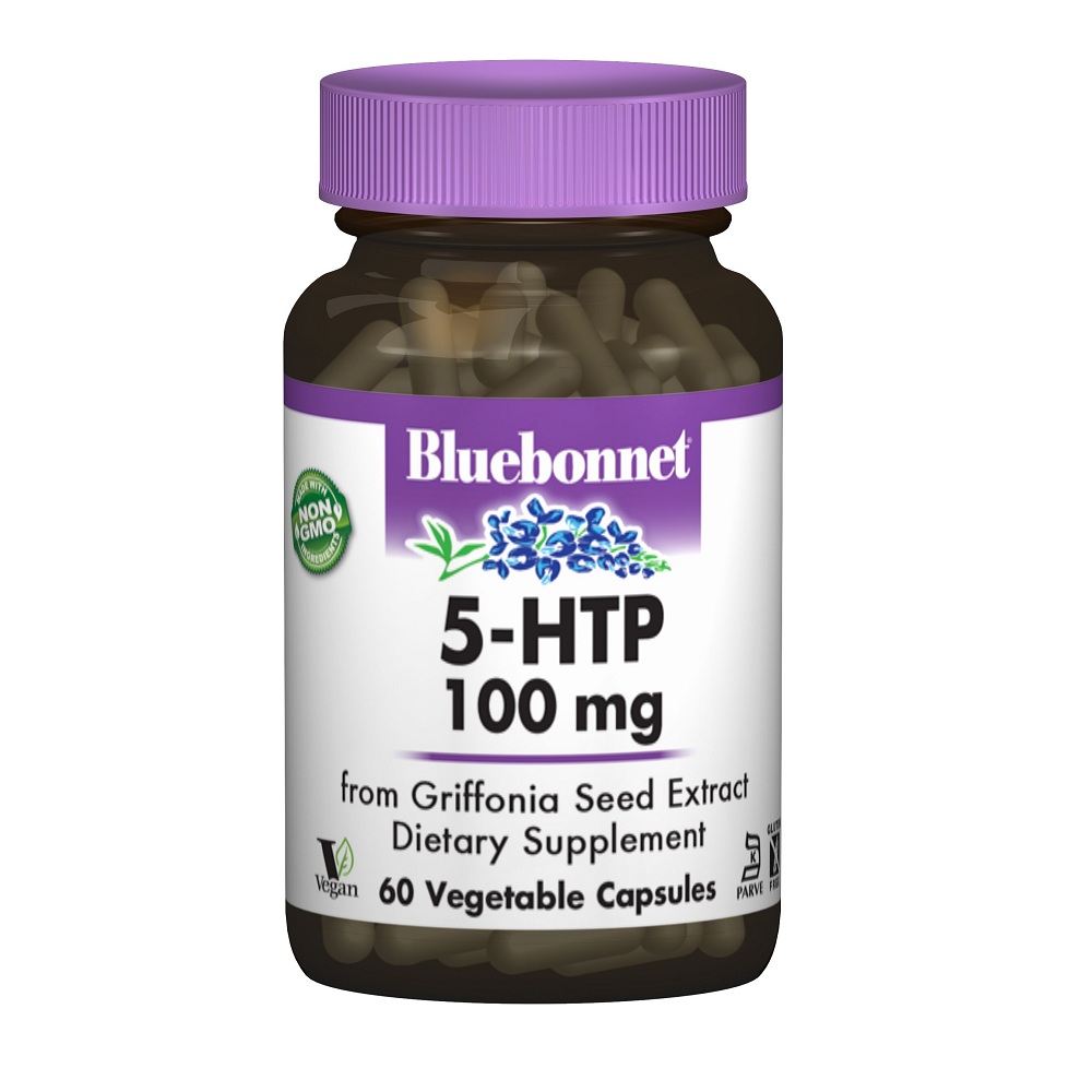 5-HTP (Гідрокситриптофан), 100 мг, Bluebonnet Nutrition, 60 капсул