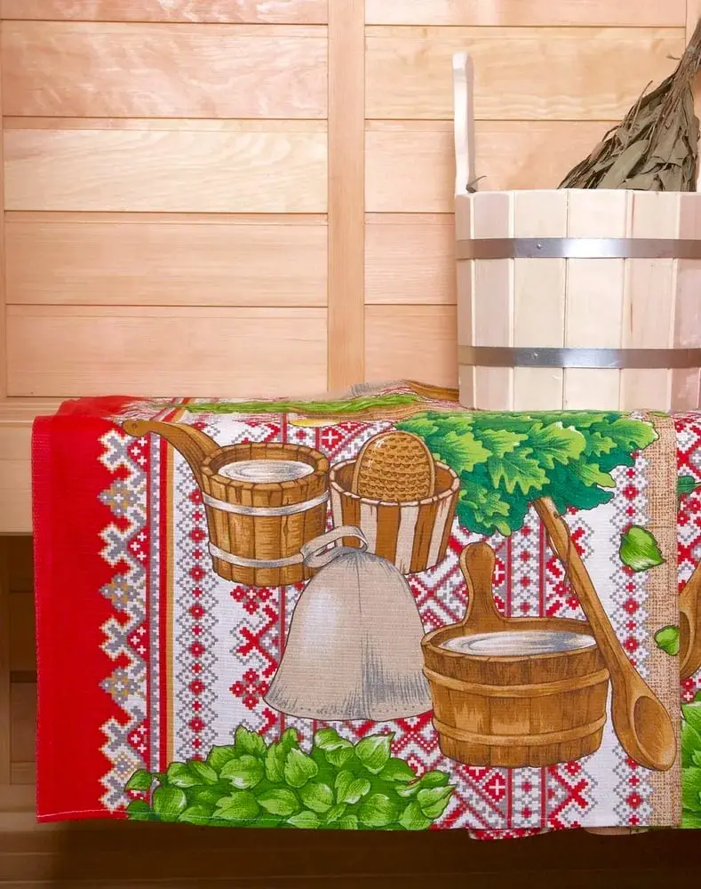 Рушник банний Ecotton 100х150 см бавовняний вафельний для лазні