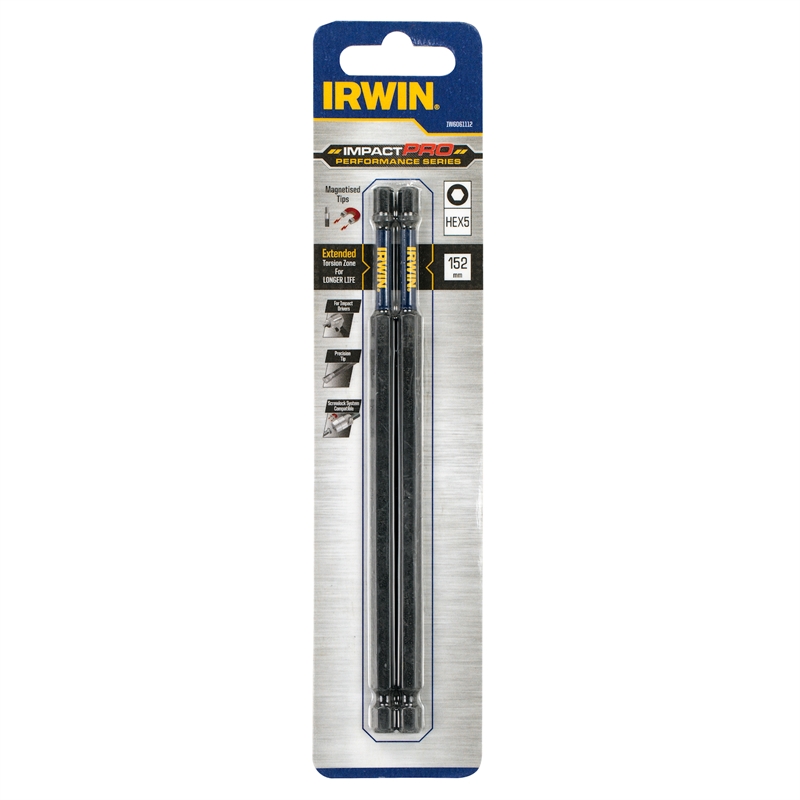 Біта Impact Pro Performance 152 мм HEX5 2 шт, Irwin IW6061112
