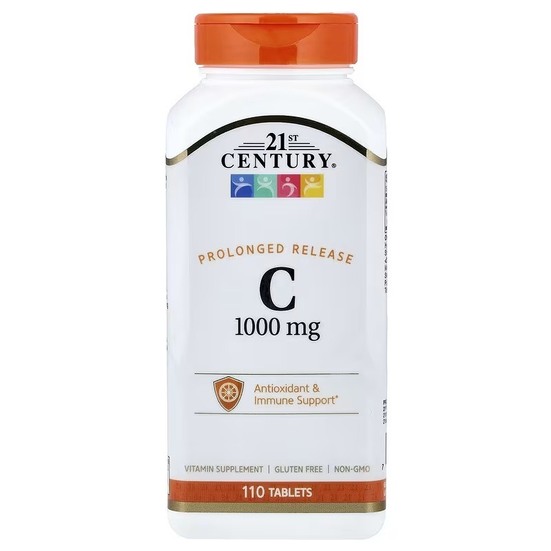 Вітамін C, 1000 мг, пролонгованої дії, Vitamin C, 21st Century, 110 таблеток
