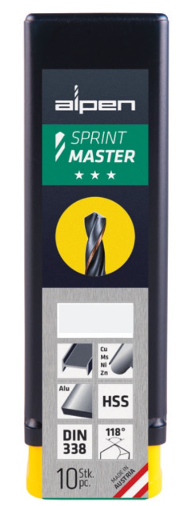 Свердло по металу HSS Sprint Master Ø2,7 мм, 10 шт, Alpen 0062600270100