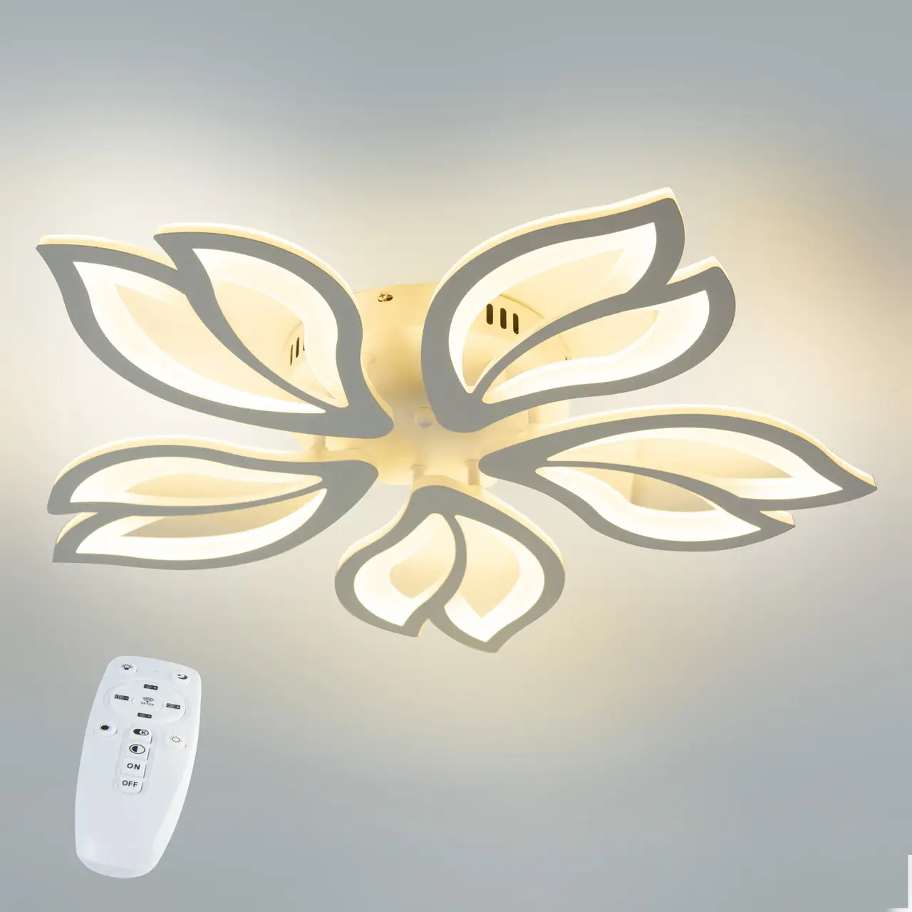 Стельова LED люстра, світлодіодний світильник Sunlight білий 6158/5