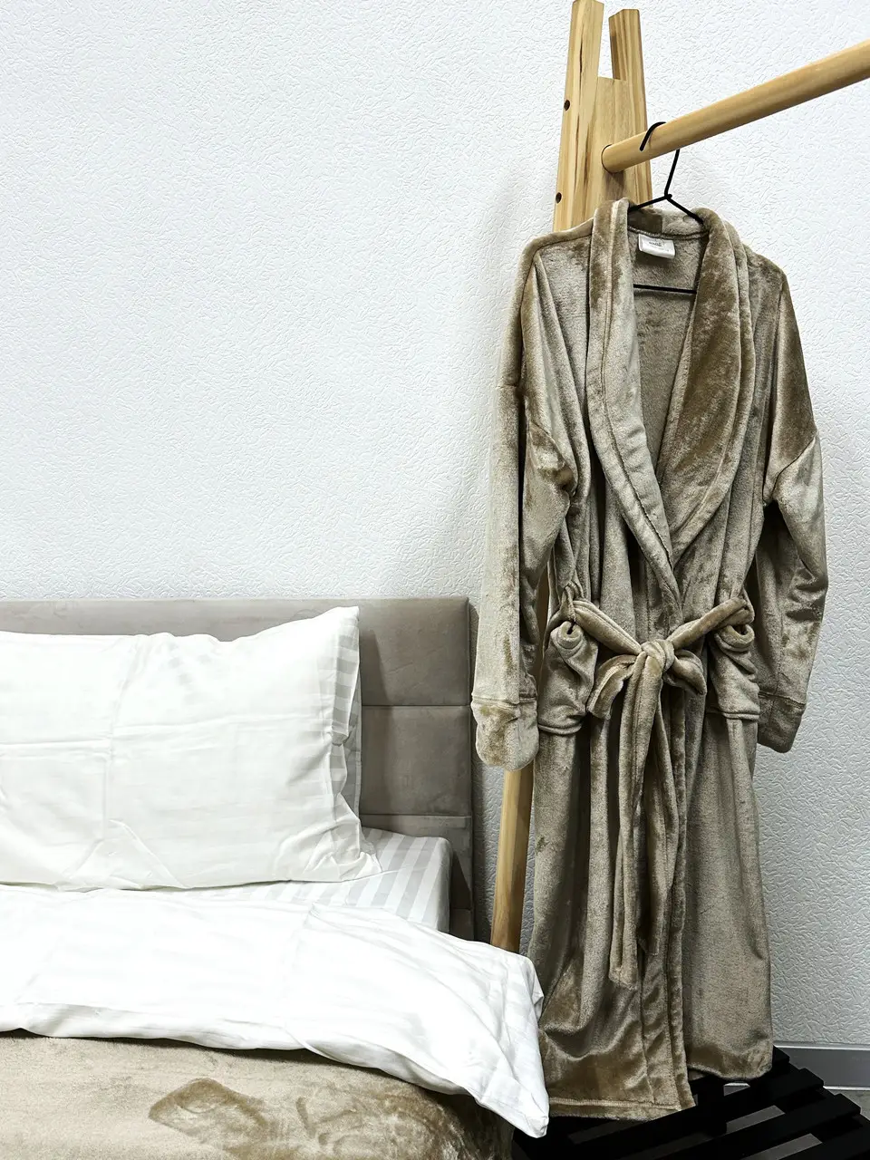 Халат Ecotton XXL з мікрофібри бежевий well soft Beige ХХЛ великий розмір