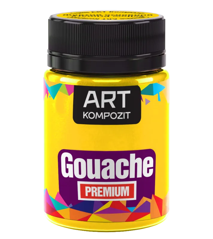 Гуаш художня PREMIUM "ART Kompozit", 60 мл, Жовтий основний