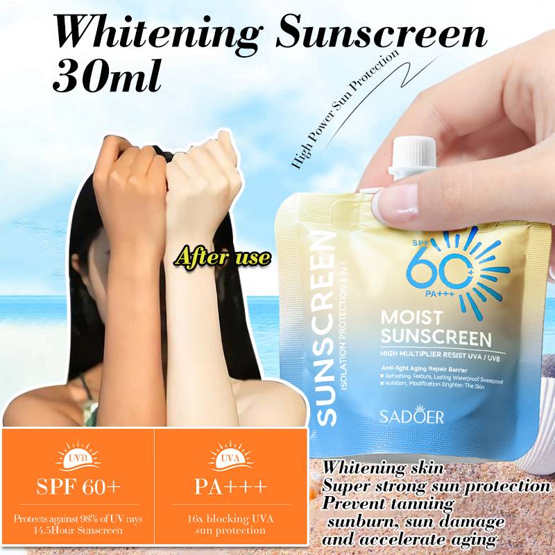 Увлажняющий солцезащитный крем SADOER Moist Sunscreen SPF60+ PA+++ 30g