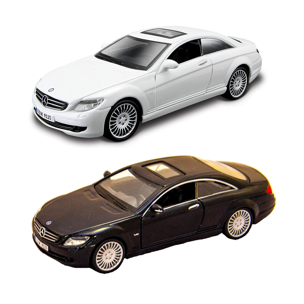 Автомодель - MERCEDES-BENZ CL-550 (бiлий, чорний, 1:32)