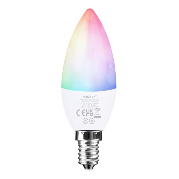 Розумна LED лампа RGB+CCT 4Вт, свічка Е14, RF 2,4G Mi-light