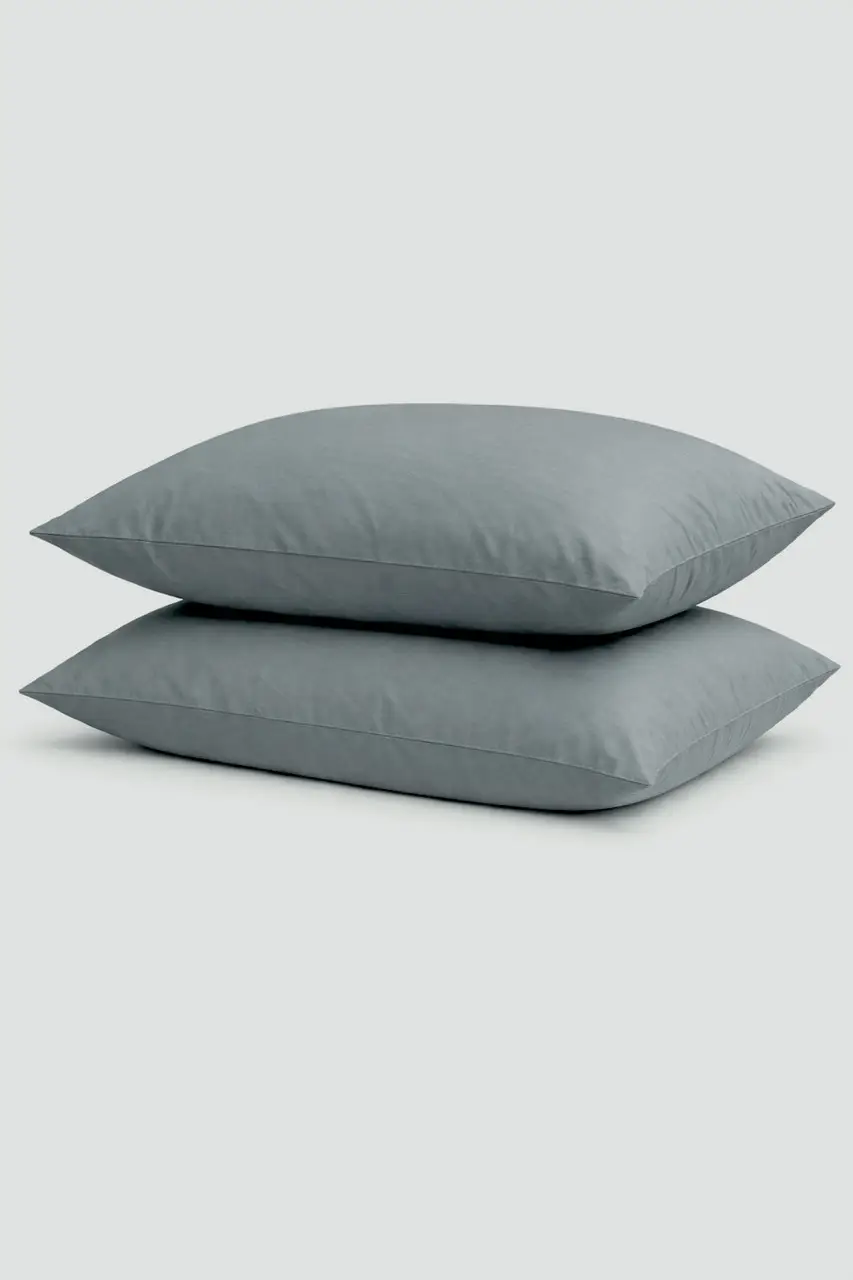 Комплект наволочок Ecotton 50х70 см із сатину 2 шт (арт. 17-4402 Natural Grey) сірий