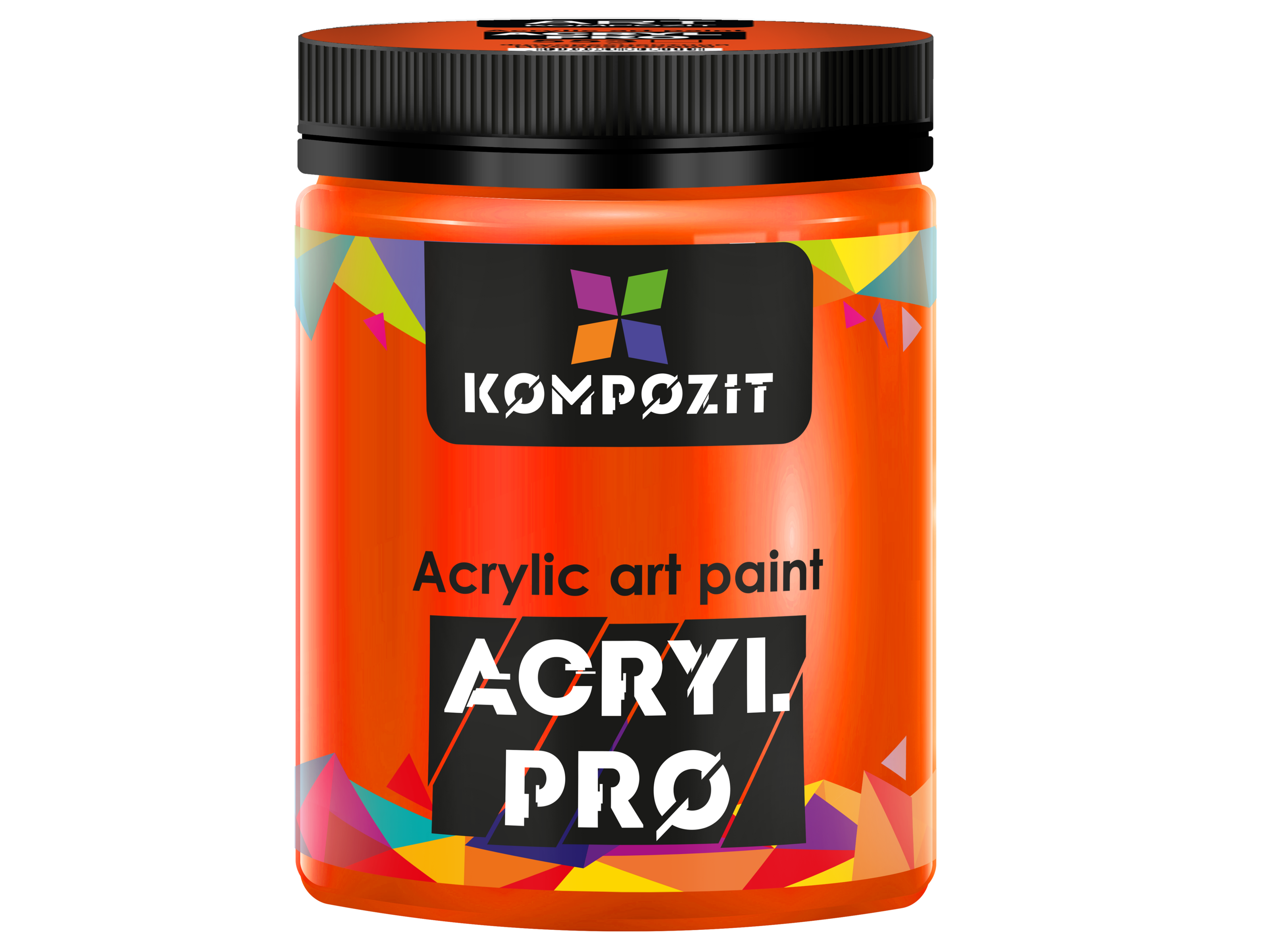 Фарба художня Серія "Флуоресцентна" Acryl PRO ART Kompozit 430 мл, 553 флуоресцентний помаранчевий